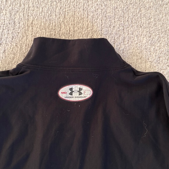 Under Armour Men’s Thermal Long Sleeve Black Mock Neck Top Size Medium Heat Gear - Picture 4 of 7
